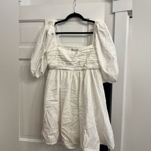 White Abercrombie Poplin Dress